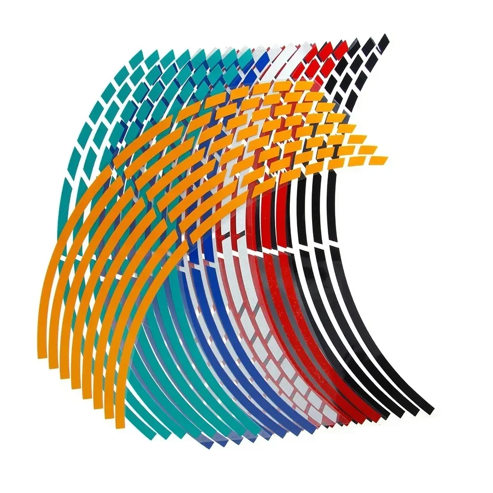 Bike Motocross 1 Set Motorcycle Wheel Stickers Car Styling Strips Reflective Accessoires Moto Decals Reflective Rim ddmysmile Tape Smile