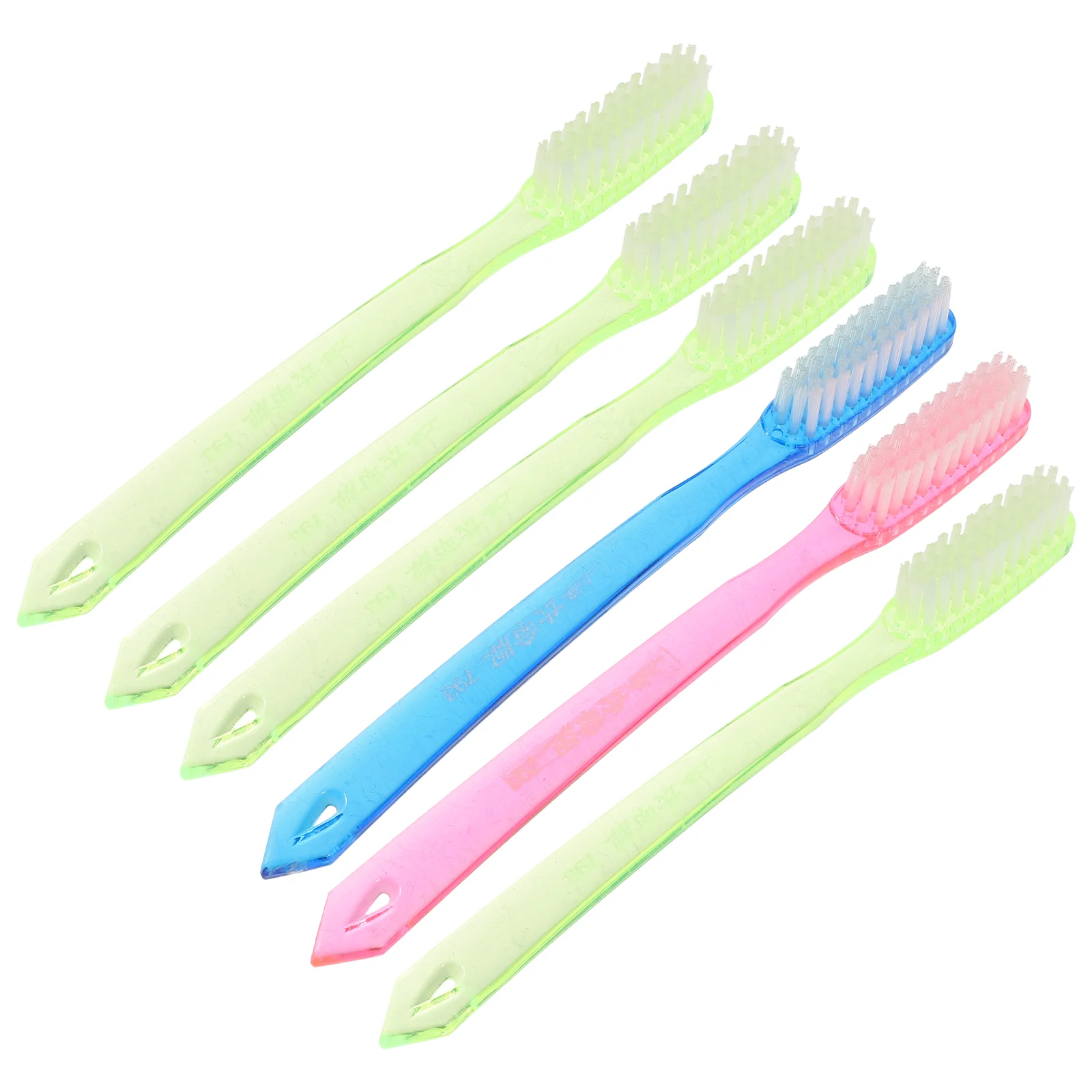 6 Pcs 2025 Traveling Adult Adults Cleaning Manual Toothbrushes Super new Hard Toothbrushes Adult Teeth Stain Cleaning (Random Color)
