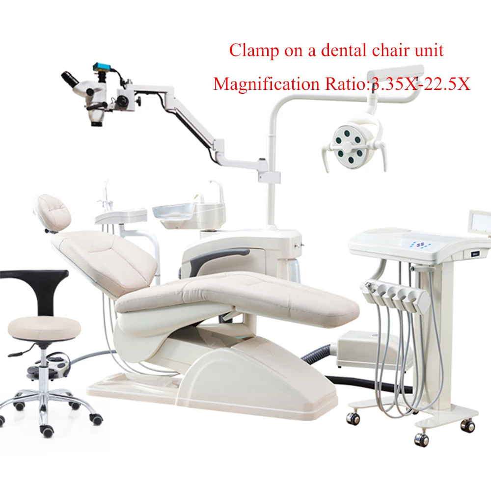 Dental Equipment Microscope with Camera Continuous Z oom Clamp On Dental Chair Dental Equipment Chair Unit