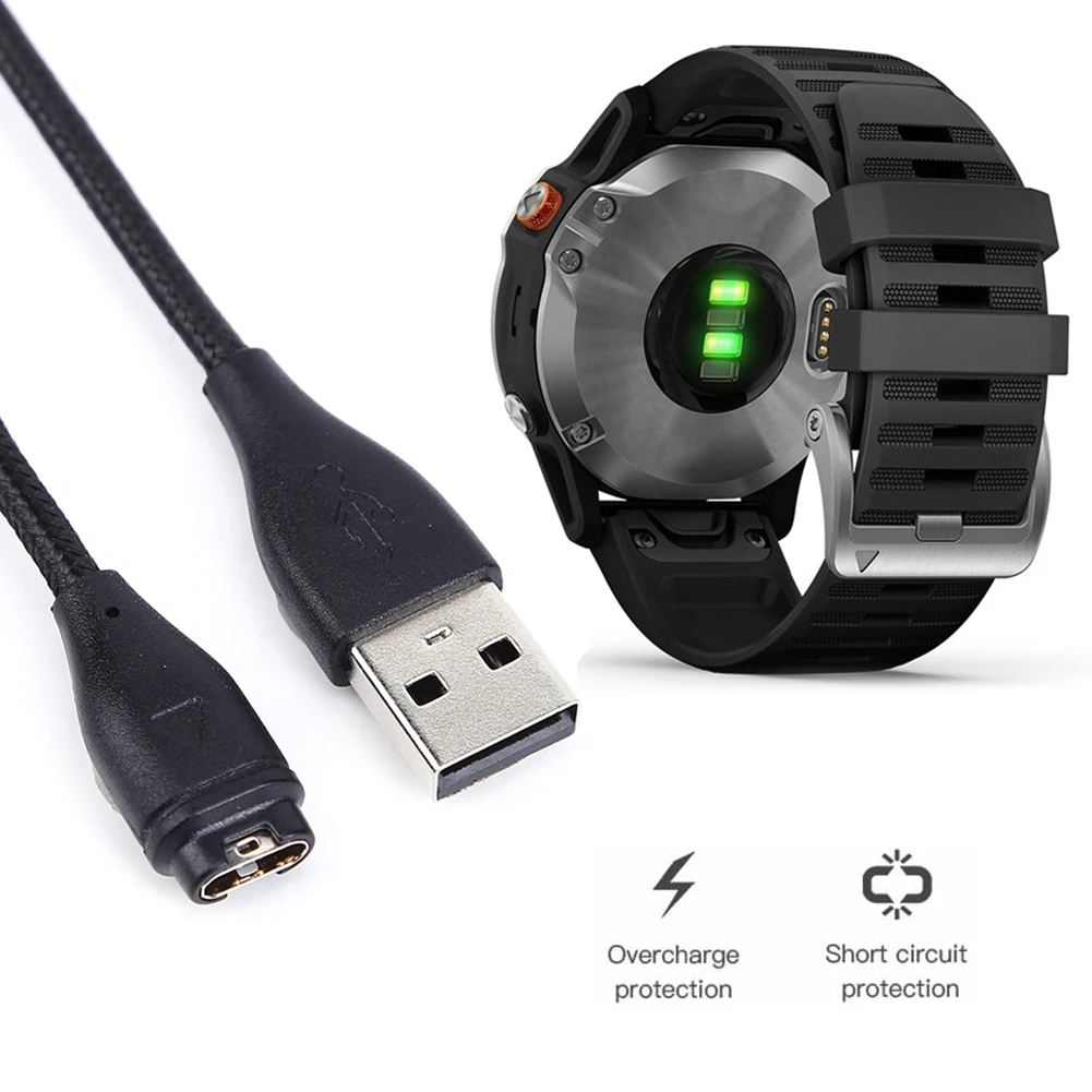 Fast 1m Charging USB Cable Data Cord Charger For Garmin Fenix 7 7S 7X 6S 6X 5 5S 5X Forerunner245 Venu 2 2S Vivoactive 3 4 4S smile