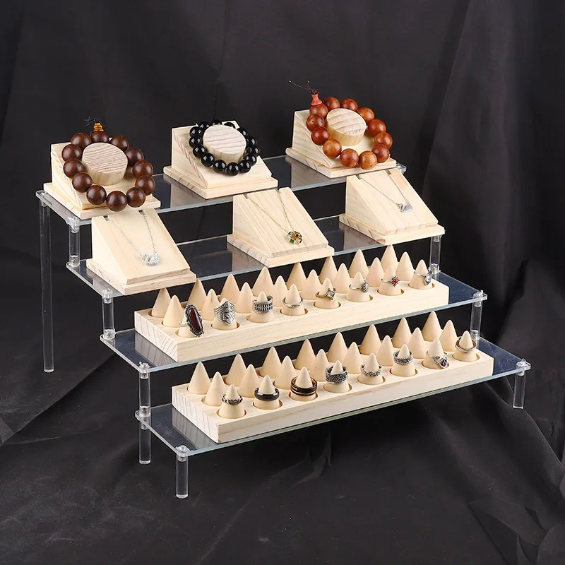 1-5 Layer Acrylic Display Risers,Clear Shelf Cupcake Display Stand for Food Desserts Perfume Organizer Funko POP Collections
