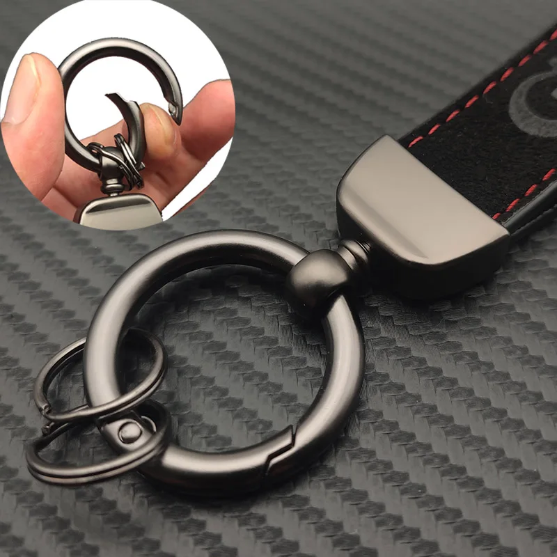Leather Men Suede Women Car Keychain For VW Golf 7 GTD Keychain 7 6 5 2 4 3 4 5 6 7 8 Accessories smile