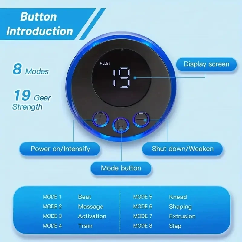 Neck Massager Lcd Display EMS Electric Cervical Massage Patch Low Frequency Pulse Muscle Stimulator Pads Pain Relief Relaxation