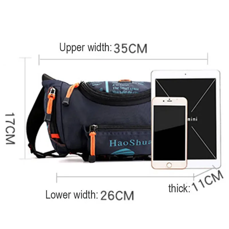 Outdoor Multifunctional Sports Waistpack Men Waterproof Chest Bag Leisure Travel Climbing Mountaineering Water Bottle Waist Pack