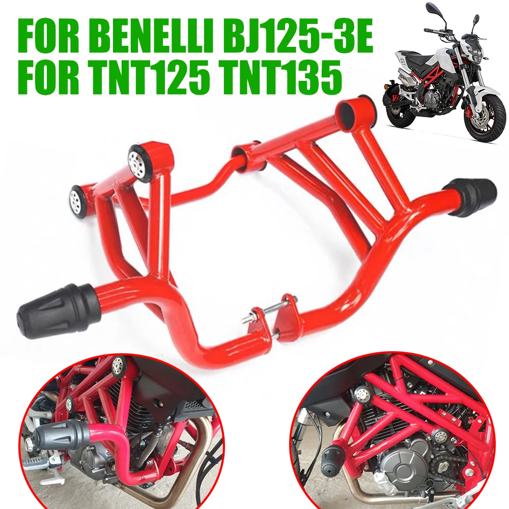For Benelli BJ125-3E TNT125 TNT135 TNT 125 135 Motorcycle Accessories Engine Guard Bumper Crash Bars Stunt Cage Frame Protector