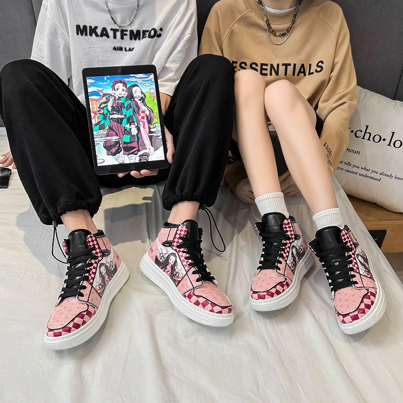 Mens Dropshipping Anime Cosplay Men Casual High Top Running Shoes Sneakers for Women Footwear Big Size47 0d3d