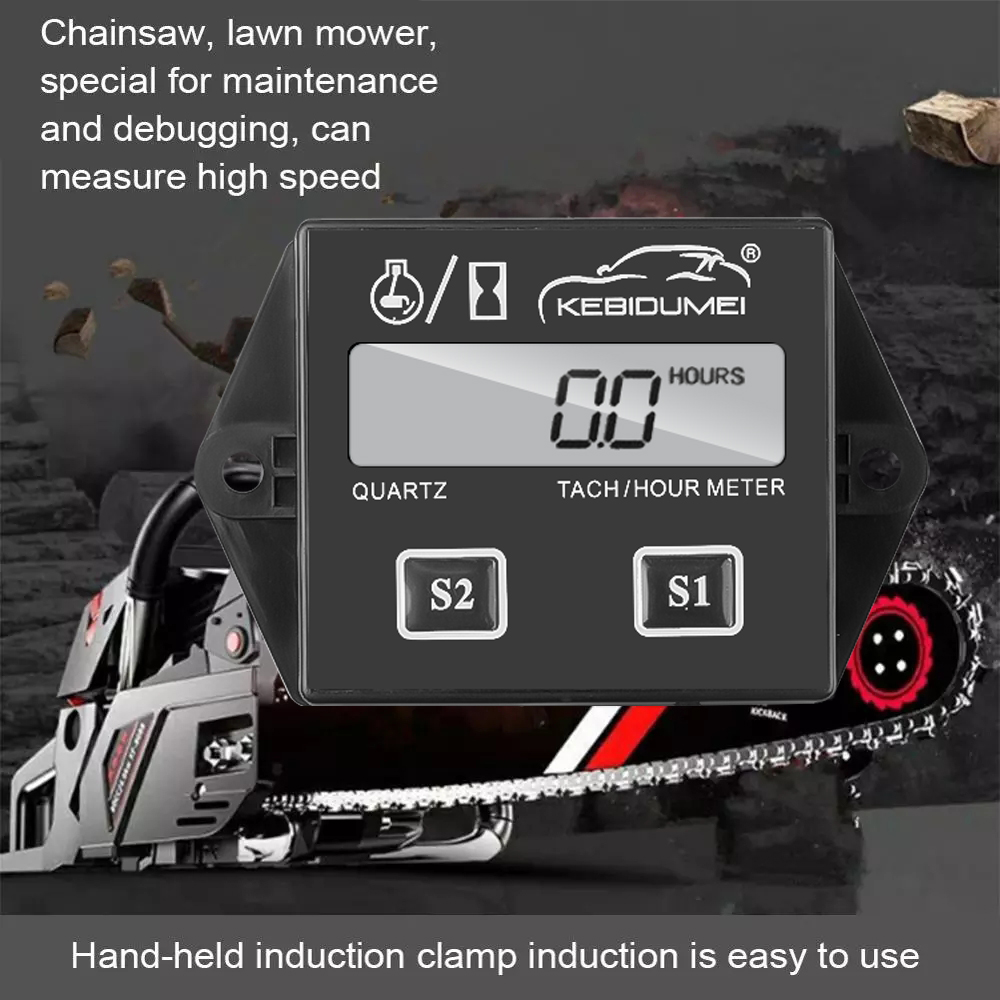 Digital Engine Tach Hour Meter Waterproof Tachometer Gauge Engine RPM LCD Display For Moto Marine Chainsaw Pit Bike Boat 2020