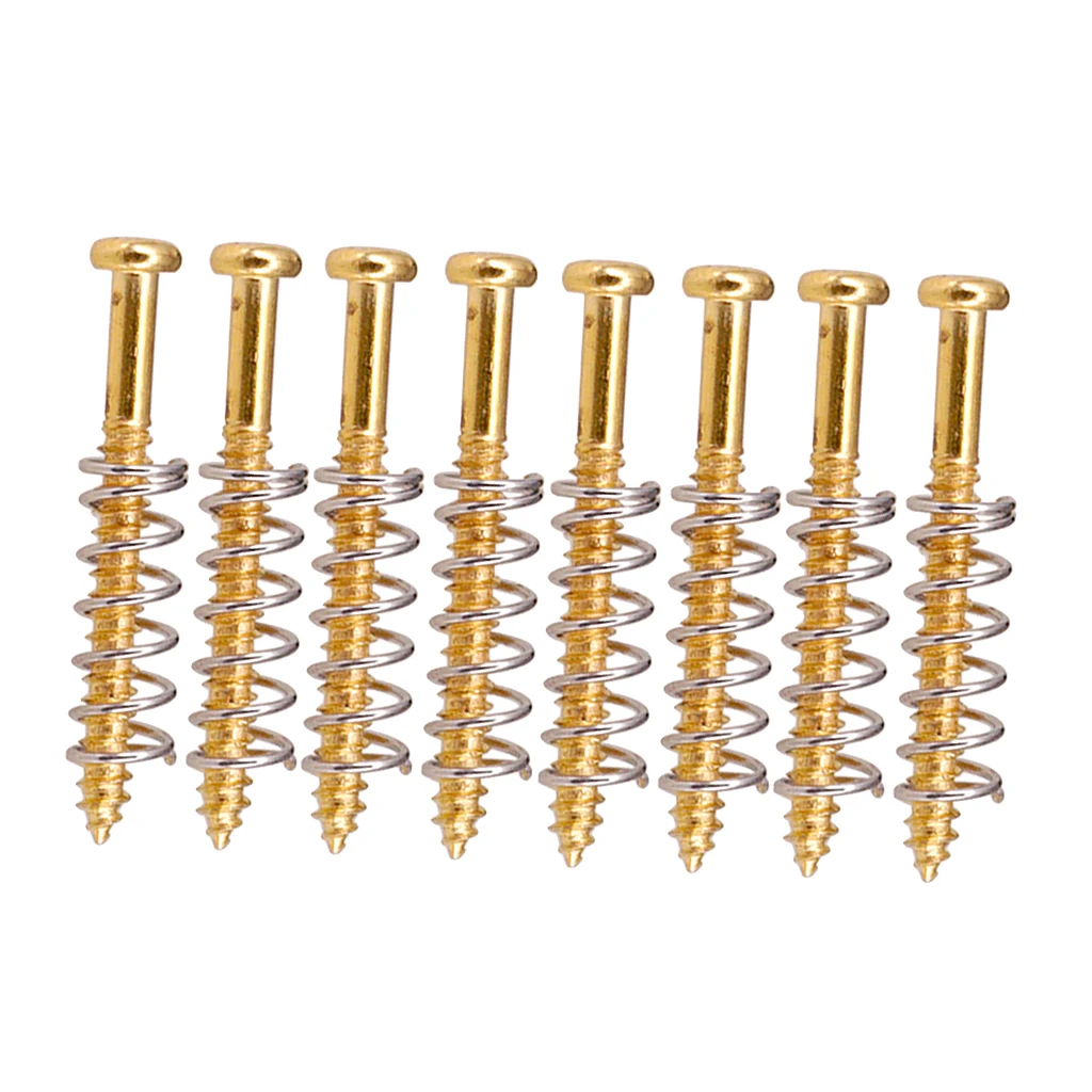 Portable Humbucker Pickup Screws Straight Springs Set Replacement Parts Pickup Mounting Ring Screws for Electric Guitar /Bass