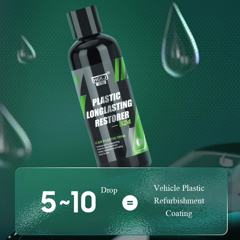 300/100ml Long-lasting Plastic Restorer Car Cleaning Products Auto Polish And Repair Coating Renovator For Car Detailing HGKJ 24