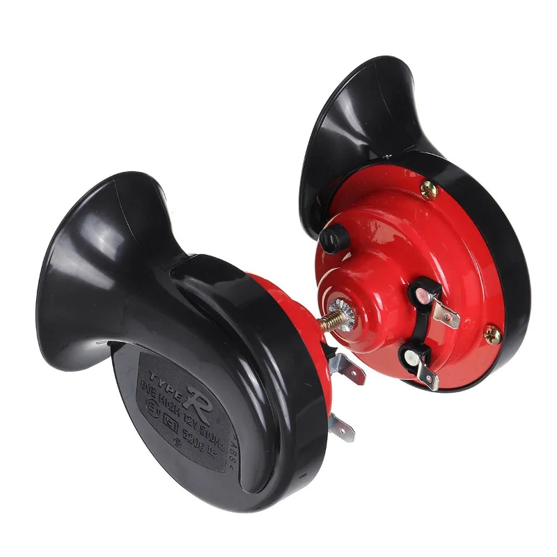 2PCS 300DB Train Horn for Trucks The Loudest Waterproof Loud Air Electric Snail Horn 12/24/48V Double Horn Sound