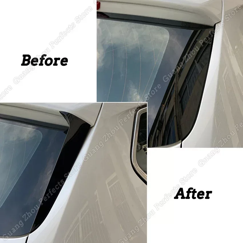 Window Side Rear 2Pcs Spoiler Wing For X3 F25 2011-2017 ABS Side Spoiler Sticker Trim Canards Splitter Body Kits Tuning smile