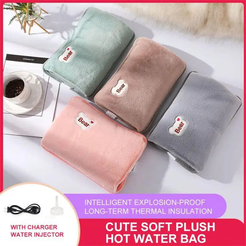 2023 New Electric Hot Water Bag Soft Winter Hand Warmer Reusable Hot Water Bottle EU Plug Rechargeable Warm Hand Pocket