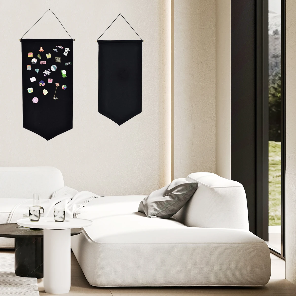 Badge Storage Display Clothe Hanging Wall Triangle Flag Brooch Board Large Brooch Storage Commemorative Box Pin Gift Collection