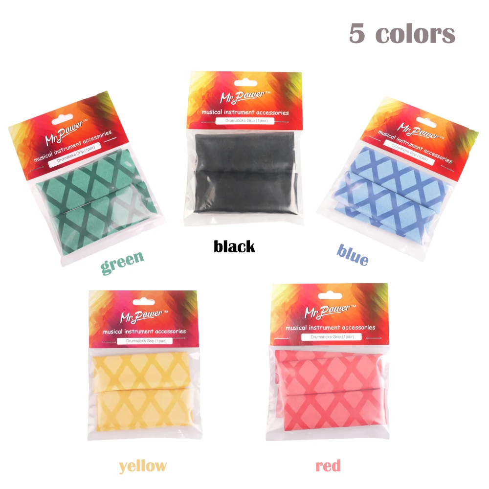 Drum Stick Grips Anti-slip Drumsticks Grip Soft Tip For Drummer Musical Instrument Sweat Absorbed Drum Sticks 350 E