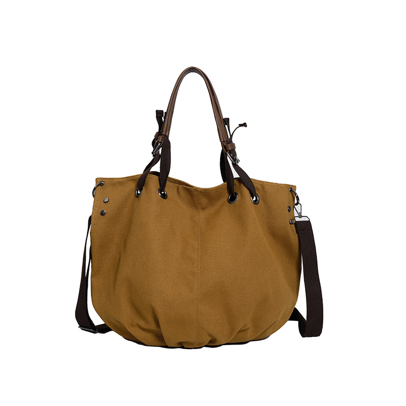 2025 Designer 2024 Lazy Style 3 Large Capacity workwear Canvas Multi functional Shoulder Crossbody Student Commuter Handheld Tote Bag