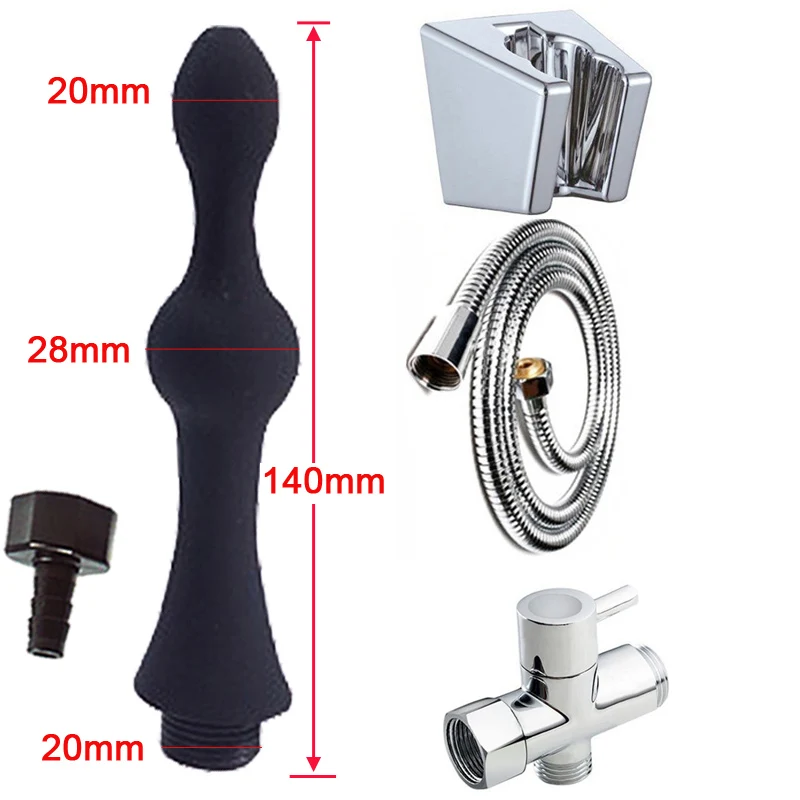 WETIPS Silicone Shower Enema Anal Cleaning Anus Cleaner Douche Lavativas Nozzle Toilet Bidet Shower Bidet sprayer Enema Washer