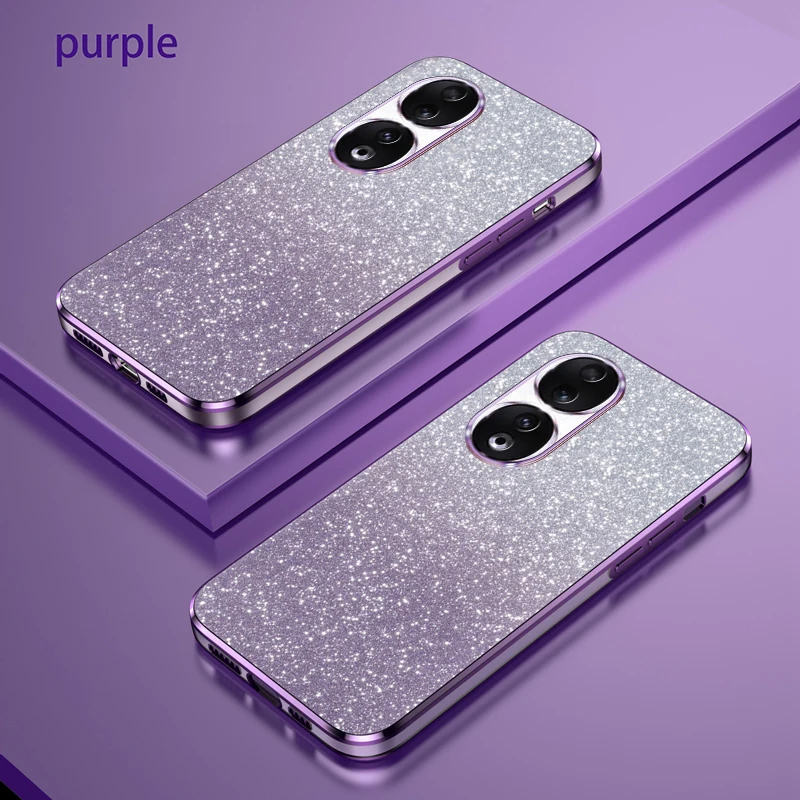 b a Honor For Huawei Electroplated Glitter Case Pro Shockproof Soft TPU Bumper Transparent Phone Back Cover