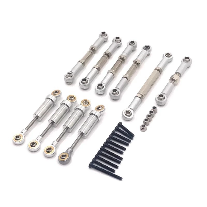 RC Car Spare Parts Adjustable Metal Steering Link Tie Rod Kit For FMS 1/24 Xiaoqi FCX24 RC Car Parts