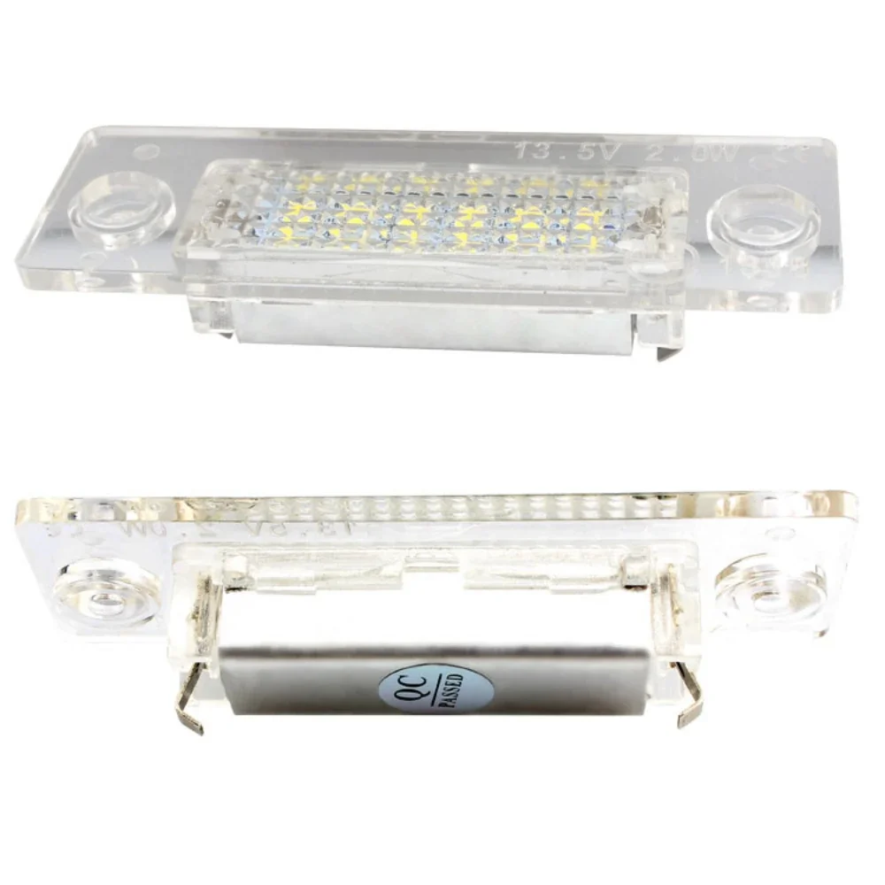 2PCS 12V LED Car License Number Plate Light Lamp No Error for VW Touran Golf Caddy Jetta MK5 T5 Passat Cimousint SKODA Superb