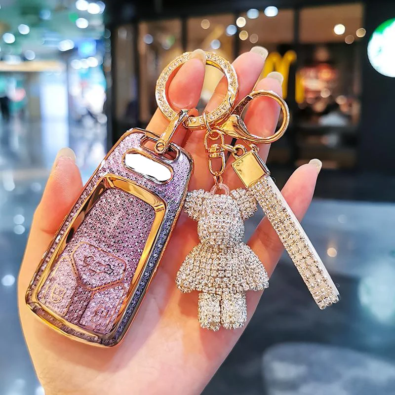 Case TPU Car Key Cover Shell Fob For Audi A1 A3 ddmysmile A4 A5 A6 Q2 Q3 Q5 Q7 Q8 Sq5 C7 A7 S3 S7 S8 R8 8P TT Rs3 Rs6 Holder Accessories Smile