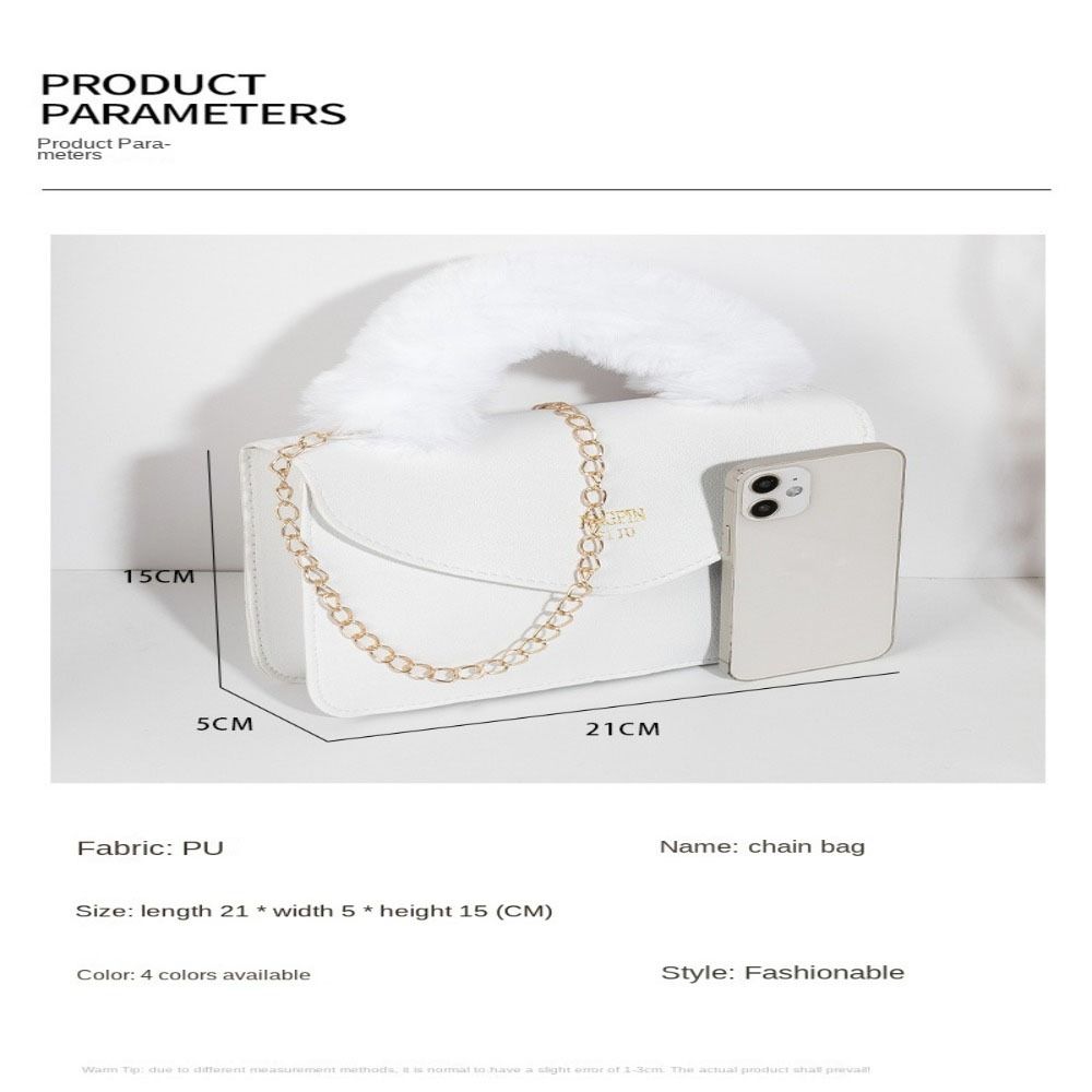 Faux Fur Tote Bag for Women New Soft Furry Plush Crossbody Bags Designer Top-handle Handbags Warm Purses Bolsa Feminina