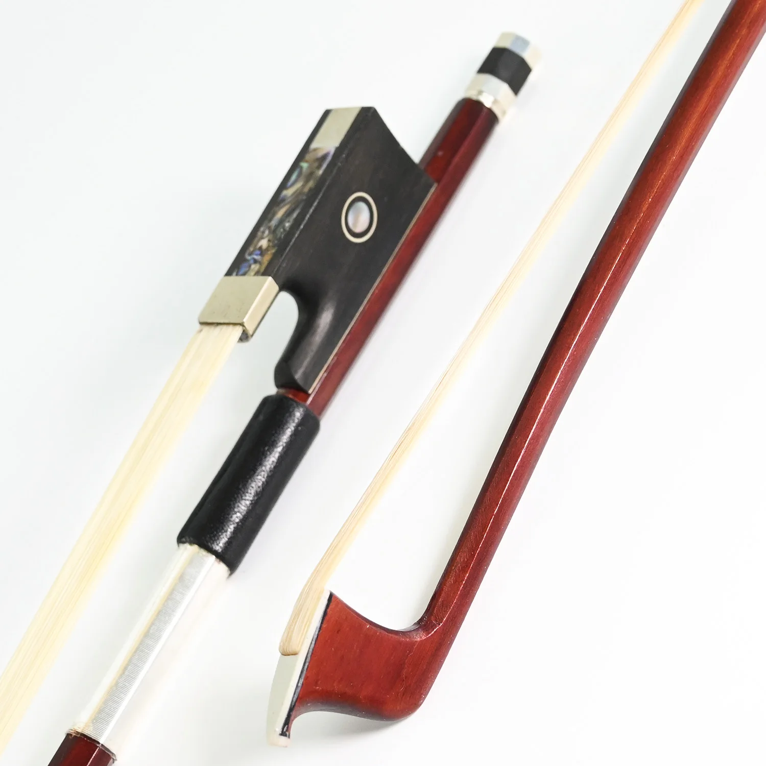 Well Made VIOLIN BOW 4/4 3/4 1/2 1/4 Brazilwood Stick Ebony Frog Natural Horsehair Sweet Tone Violin Parts Accessories 310V