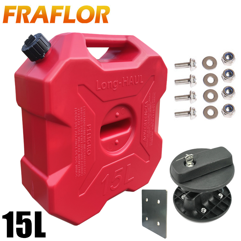 15 Liters ATV UTV Car Spare Fuel Tank 15L Gas Canister Jerry Cans Red Plastic Diesel Petrol Oil Containers Gasoline Motorcycle