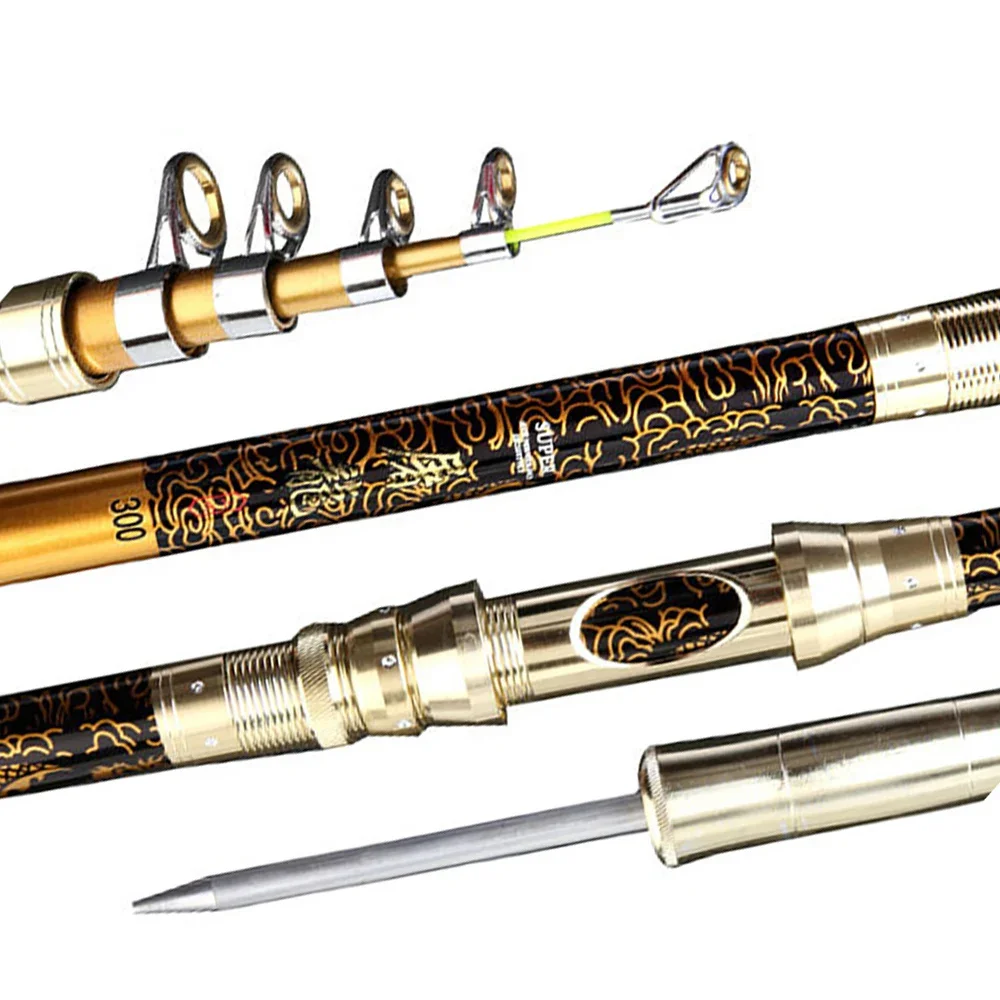 Fishing Sea Rods Telescopic Carp Fishing Spinning Rod Long Casting Feeder Pole For Fishing Reels ddmysmile Travel Tools 2.1M-3.6 Hard Pole Smile