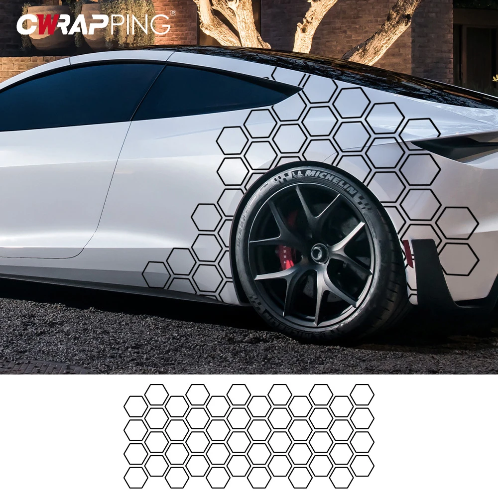 Sticker Honeycomb Universal Car Style Film Sticker Cars ddmysmile Body Decorate Stickers Auto Vinyl Honeycomb Stickers For Car Accessories Smile