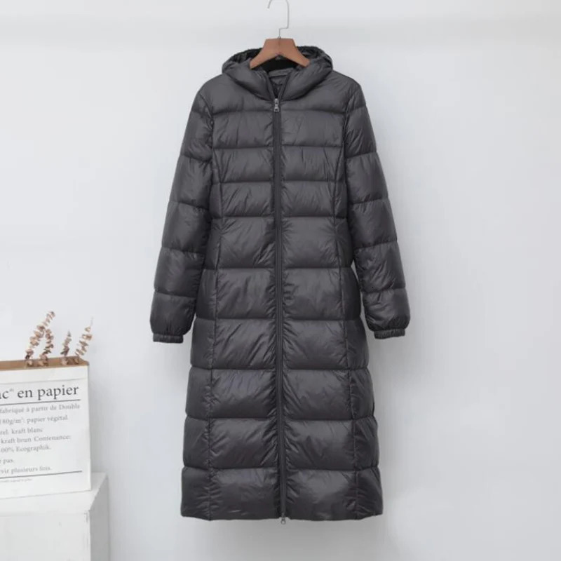 SEDUTMO winter long womens down jacket ultra-thin thick hooded jacket autumn casual inflatable jacket ED919 241108