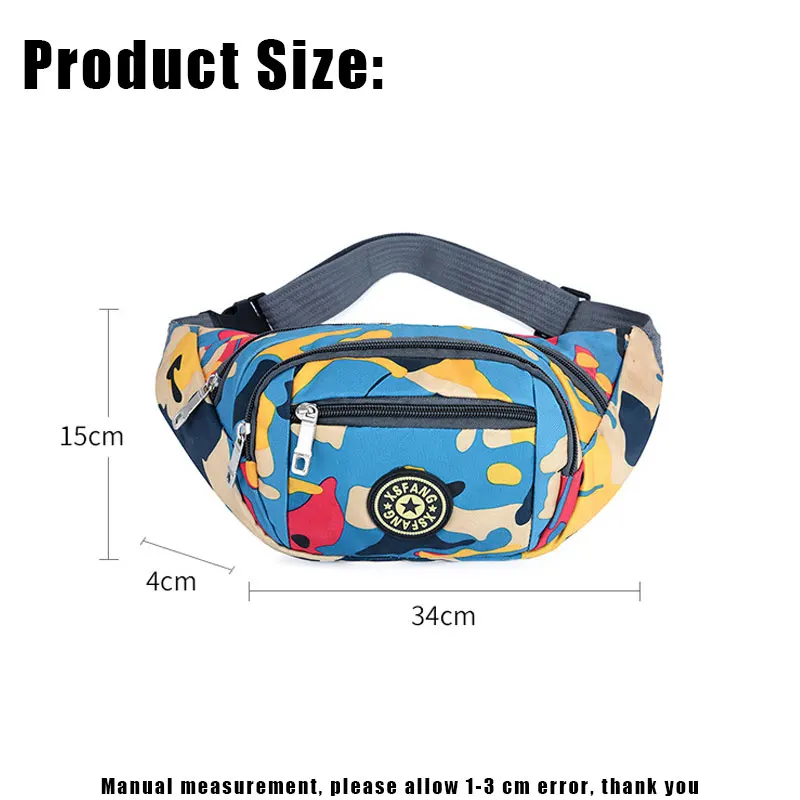 Canvas Bag YoReAi New Unisex Fanny Pack Waist Hip Belt Bags Purse Pouch Pocket Travel Running Sport Bum High Quality Waterproof smile