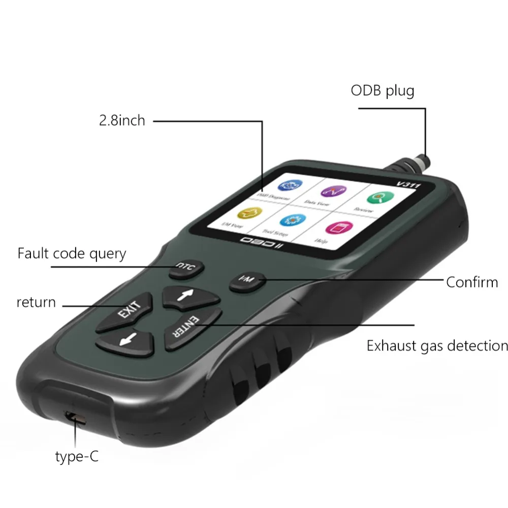 Fault Diagnostic OBD2 NEWEST Scanner V311 Code Reader For Car Engine Automotive Diagnostic Tool Auto System Car Accessories smile