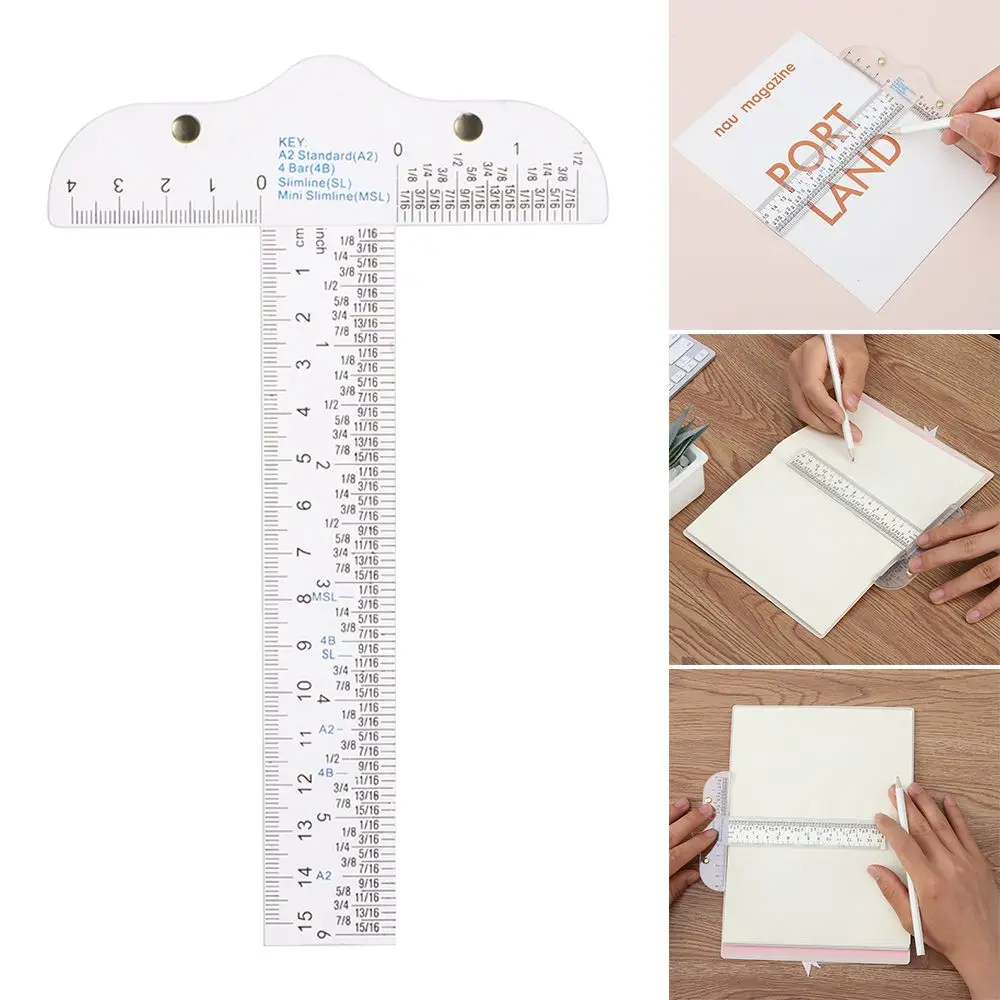 1PC Acrylic T-Square Ruler For new Handtool In Both Inches And 2025 Metric Measurements Transparent Graduated Measuring Scale Rule