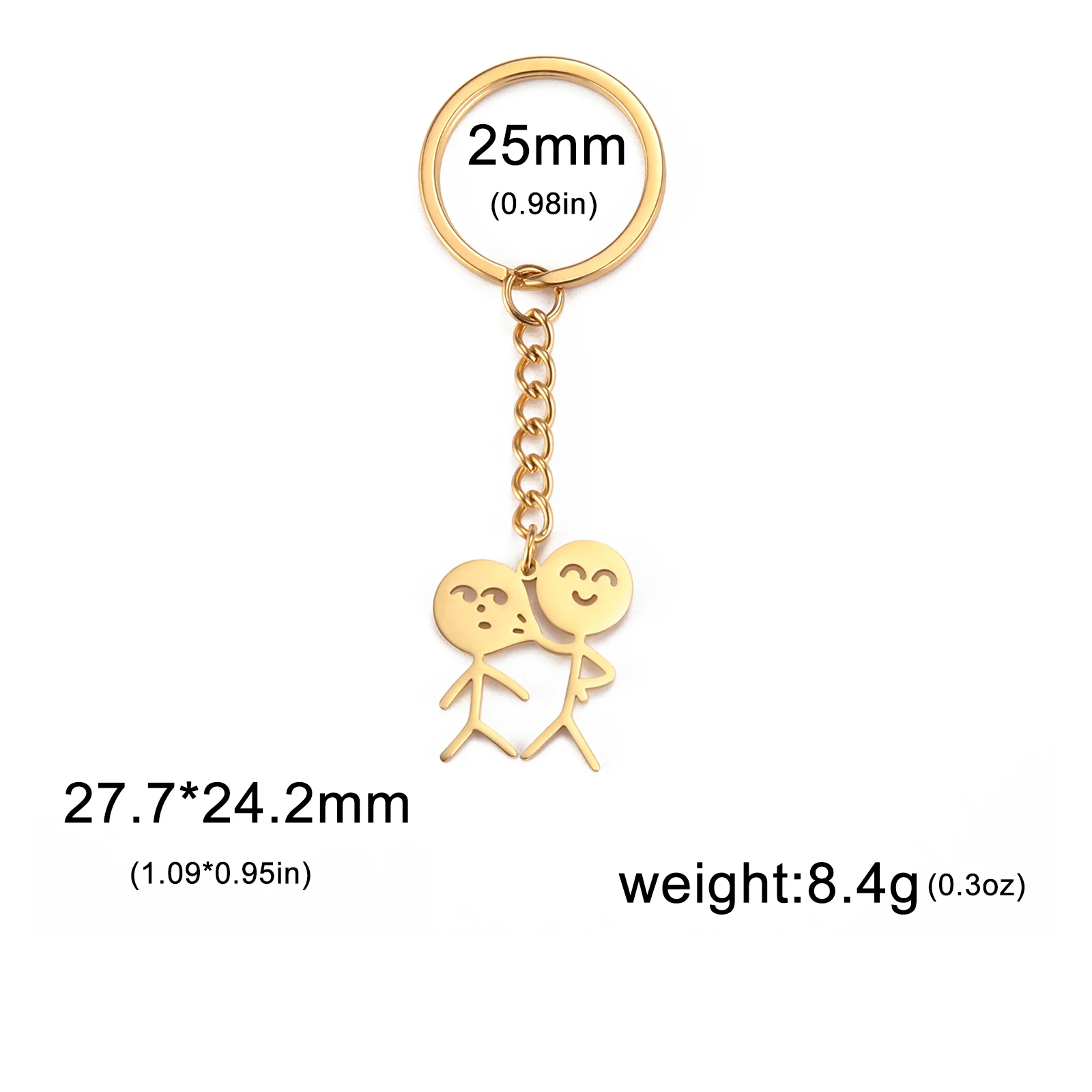 Akimbo Pinched Personality Creative Face Little Man Pendant Keychain For Women Men Car Bag Charm Pendant Keyrings Couple Gift smile