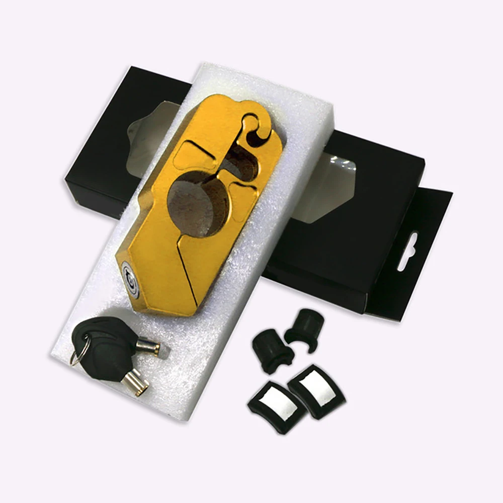 Security Safety Locks CNC Brake Lever Disc Locking For Scooter ATV Anti-Theft Motor Lock Motorcycle Grip Lock Handlebar Handset smile