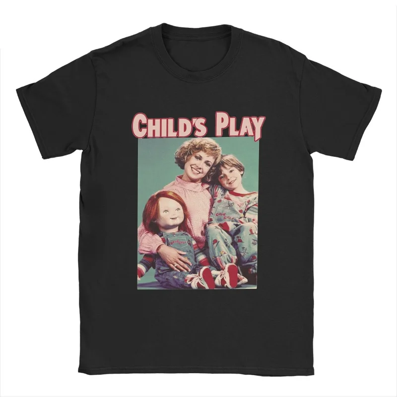 Men Chucky Child'S Play Tops T Shirts Doll Murder Bloody Vintage Tee Shirt Haruku Crew Neck T-Shirts Pure Unique Tops smile -