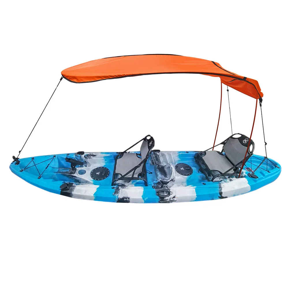 Set Universal Foldable 1 Boat Awning Durable Single Kayak Canoe ddmysmile Sun Shade Awning Canopy Lightweight Yacht Tourism Water Sports Smile