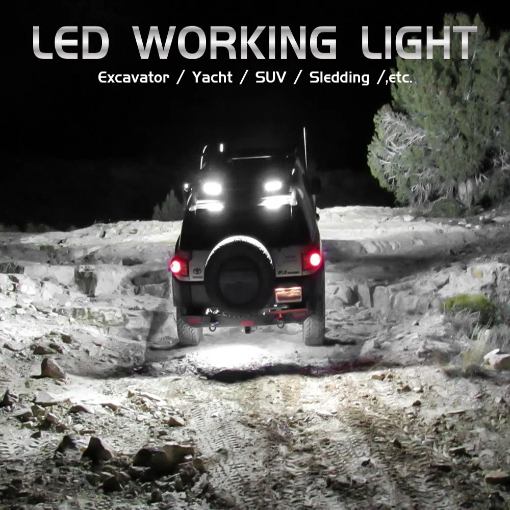 BMAD Led Bar Work Light Flashing Red Blue Fog Lights 12V 24V Barra Car for Lada Niva Offroad ATV Dirt Bike Pickup Truck Boat