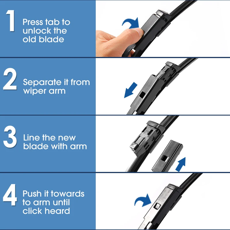 for BSTWEP Wiper Blades VW Transporter T5 / T6 Model Year from 2003 to 2018 smile /
