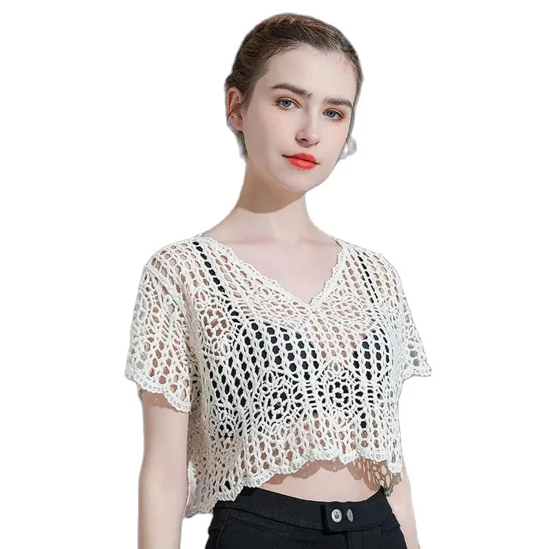 Women Short Sleeve Bolero Wedding Jacket Sunscreen Blouse Bolero Bridesmaid Top Cover Up Shawl Cape Shrug For Party Dress smile