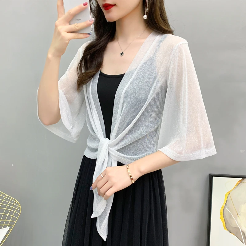 Wedding Wrap Women Jacket Half Sleeve Bolero Shrugs Shawl Out Coat smile