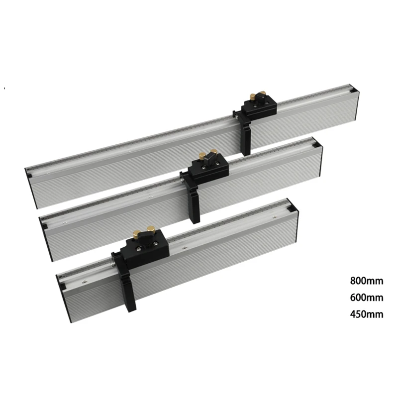 Miter Aluminium 450Mm/600Mm/800Mm Gauge Fence With Flip Stop Profile 70Mm ddmysmile Height T-Tracks For Woodworking DIY Tool Smile