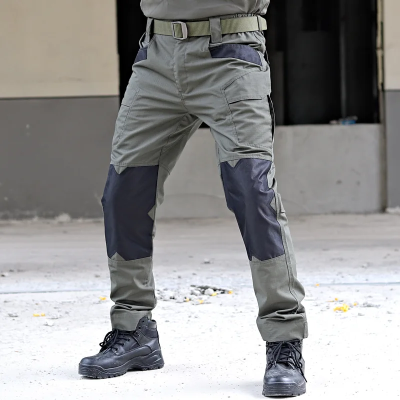 Tactical Pants Men Army Cargo Pant IX6 Raider Outdoor Multi-pocket Knee Patch Ripstop Camouflage Loose Airsoft Trousers