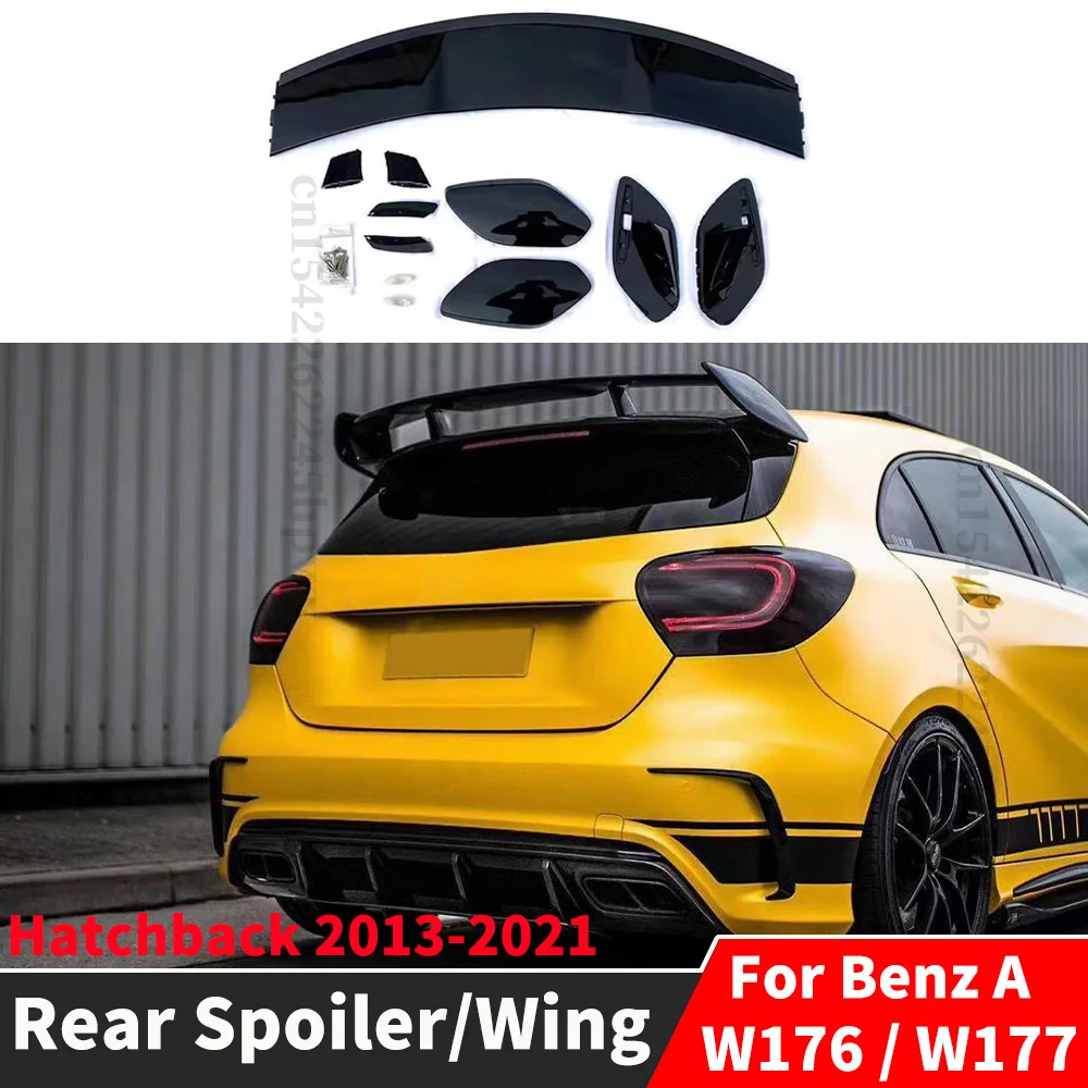 Body Kit Tuning Rear Trunk Boot Wing Roof Spoiler For Mercedes Benz A class W176 W177 Hatchback 2013-2021 A180 A200 A260 Styling