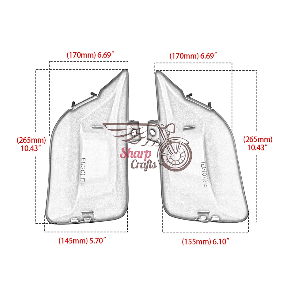 Motorcycle Accessories ABS Plastic Side Fairing Battery Covers For Yamaha Virago 535 400 XV535 XV400 1987-2023