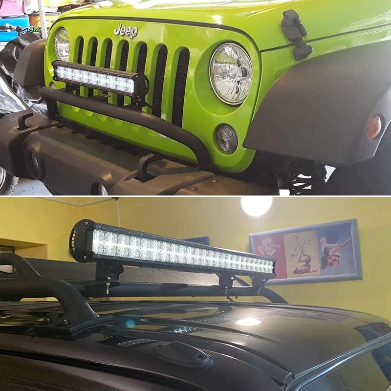 CREK Offroad LED Light Bar 7D White DRL 12 18 23 28 Inch 12V 24V Work Lightbar for Jeep Truck 4x4 4WD ATV Tractor Boat Pickup