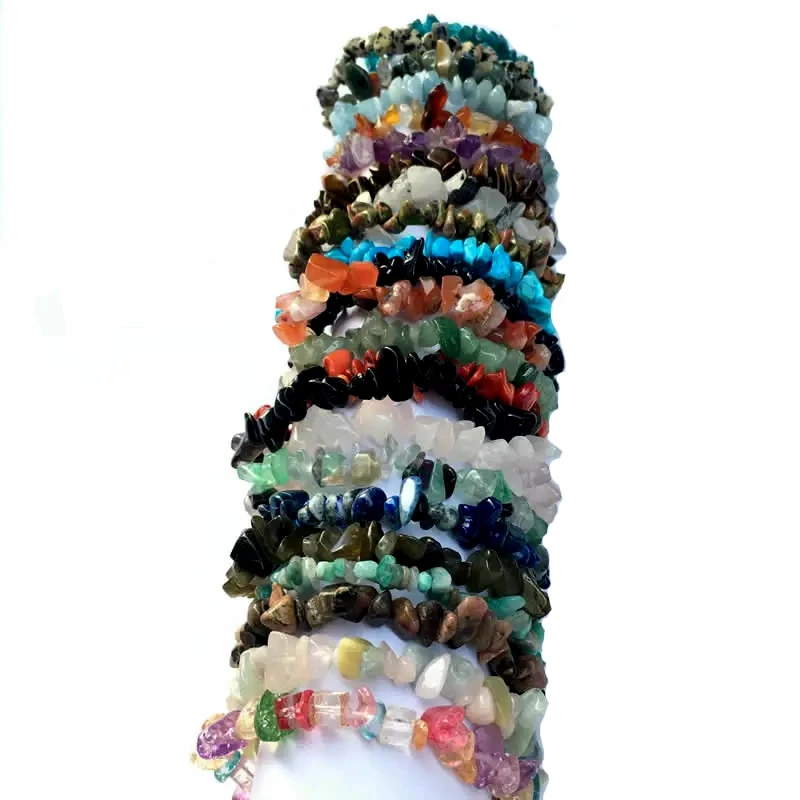 Bracelet Irregular Natural Stone Reiki Healing Crystal Tiger Eye ddmysmile Lapis Lazuli Jewelry Lady Bracelet Smile