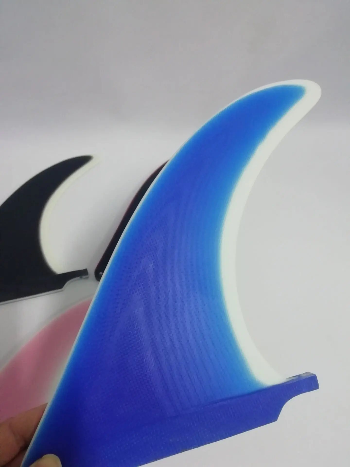 9" Fins Longboard Single Fiberglass Surf Fins 2colors Layered 4A Template Center Surfboard Fins For Longboard SUP Paddle Board smile 9"