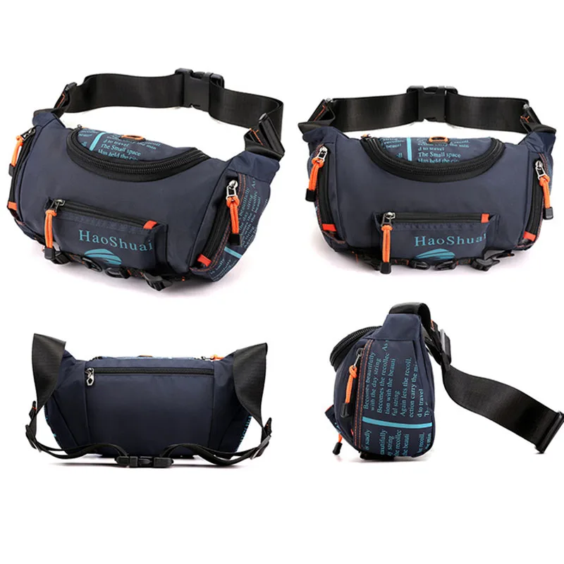 Outdoor Multifunctional Sports Waistpack Men Waterproof Chest Bag Leisure Travel Climbing Mountaineering Water Bottle Waist Pack