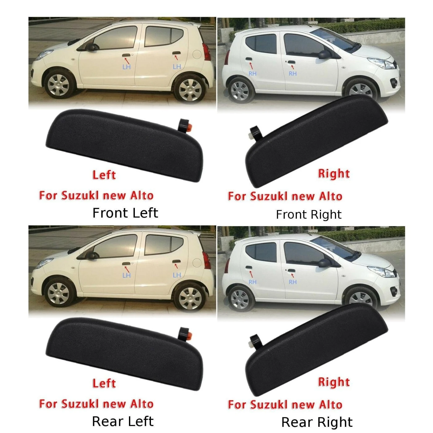 Left/Right Door Car 1pc Handle For Suzuki New Alto Replacement Accessories Car Auto Outer Door Handle smile